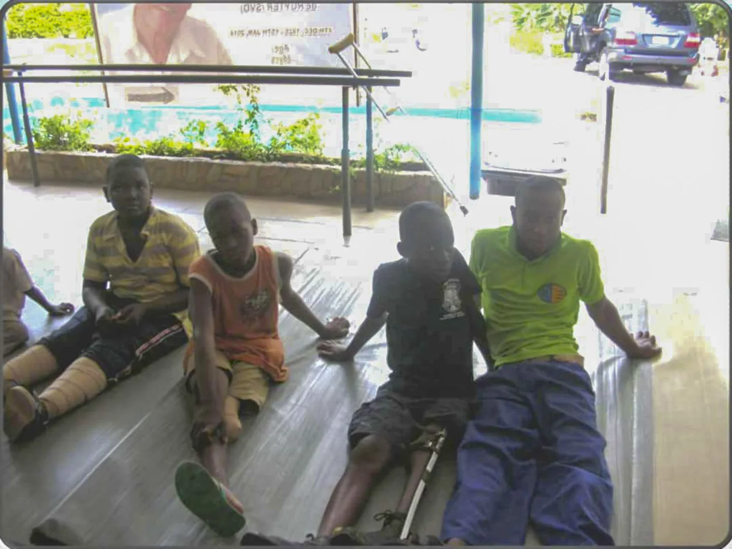 Young people seated together at the centre