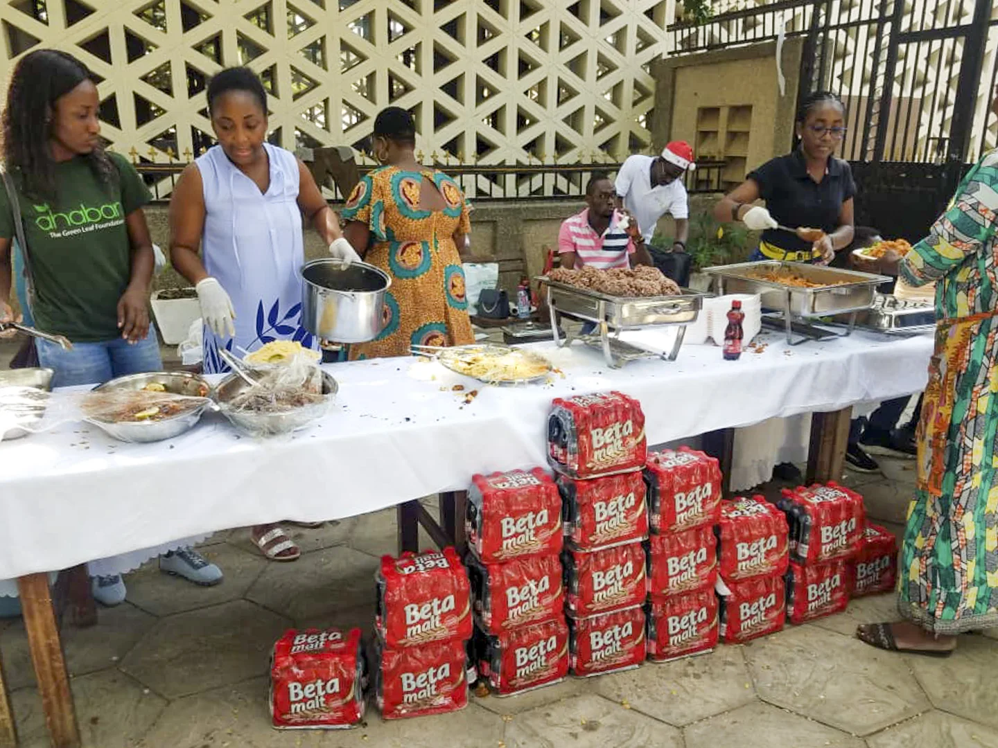 Food and supplies prepared for the soup kitchen